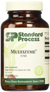 Multizyme contains digestive enzymes to support the proper breakdown of proteins, carbohydrates, and fats.

Enzymes provide support in the gastric and intestinal phases of digestion
Supplemental pancreatic enzymes support pancreatic function