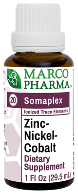 Zinc-Nickel-Colbalt No. 20 Somaplex by Marco Pharma 1 oz (29.5 ml)