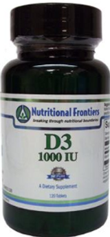 D3 1000 by Nutritional Frontiers 120 Capsules