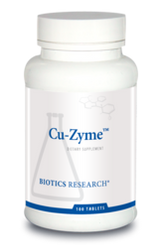 Cu-Zyme (Copper) by Biotics Research Corporation 100 Tablets