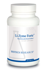 Li-Zyme Forte by Biotics Research Corporation 100 Tablets