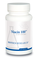 Niacin 100 by Biotics Research Corporation 150 Capsules