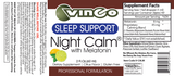 Night Calm Sleep Support with Melatonin by Vinco 2 oz. (60 ml)