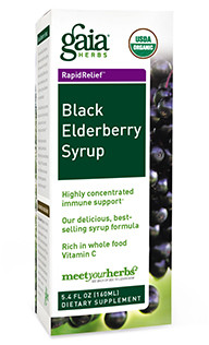 Black Elderberry Night Time Syrup by Gaia Herbs 3 oz