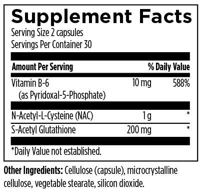 S-Acetyl Glutathione Synergy 60 capsules by Designs For Health