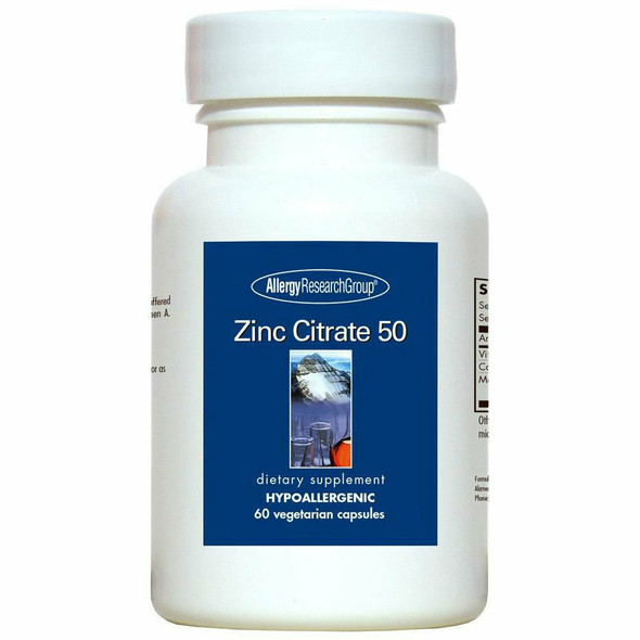 Zinc Citrate 50 mg 60 caps by Allergy Research Group