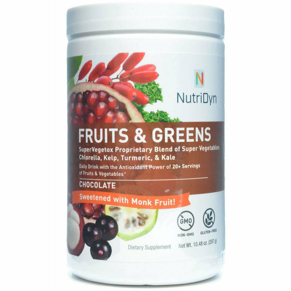 Fruits & Greens Chocolate With Monk Fruit 10.48 oz by Nutri-Dyn