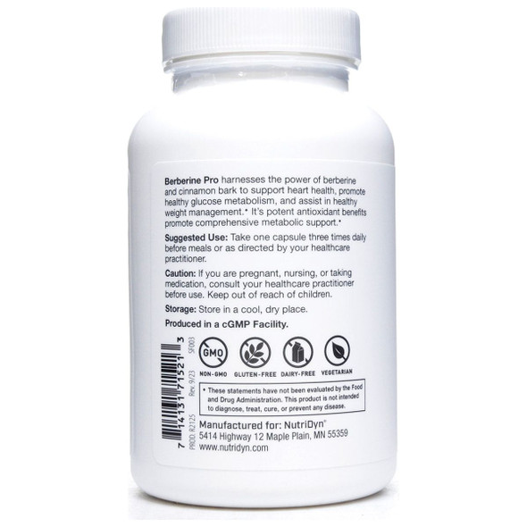 Berberine Pro 90 capsules by Nutri-Dyn Berberine Pro 90 capsules by Nutri-Dyn