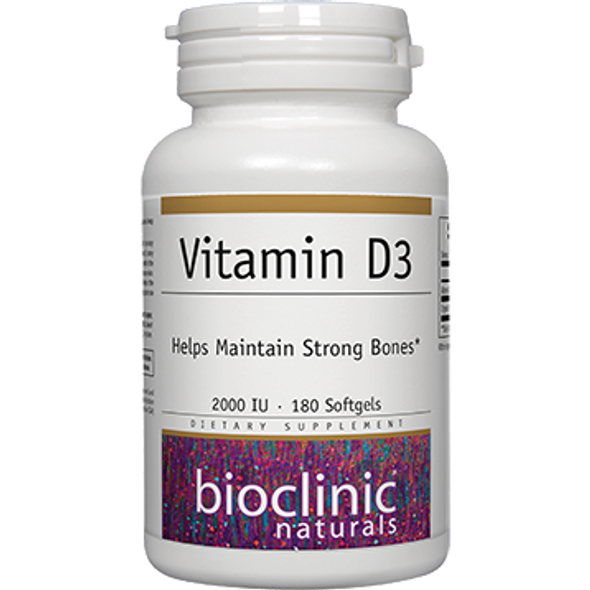 Vitamin D3 2000 IU 180 softgels By Bioclinic Naturals