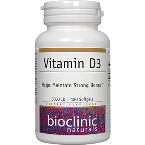 Vitamin D3 125 mcg 180 softgels By Bioclinic Naturals