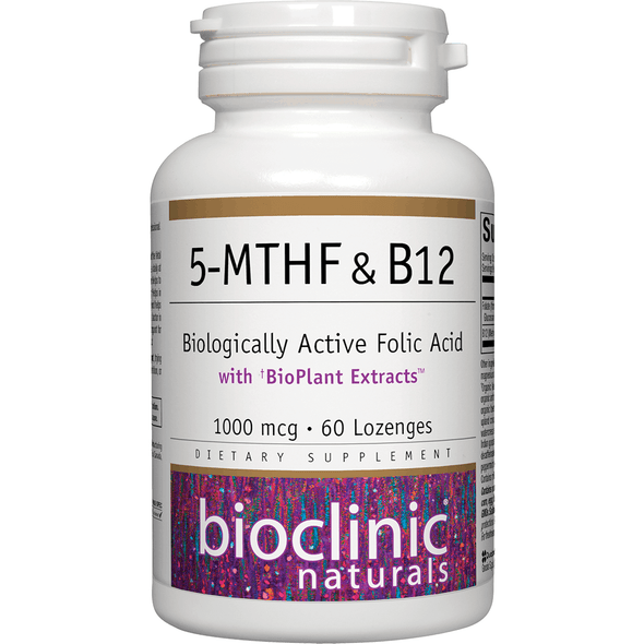 5-MTHF & B12 60 lozenges By Bioclinic Naturals