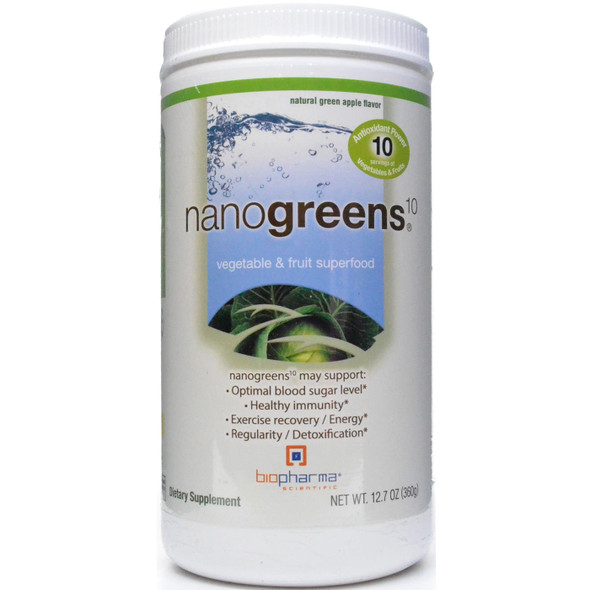 NanoGreens 10 Green Apple 12.7 oz by BioPharma Scientific