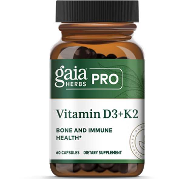 Vitamin D3 + K2 60 caps by Gaia Herbs Professional Solutions