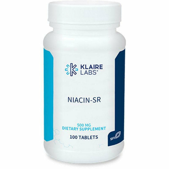 Niacin-SR 500 mg 100 tabs By Klaire Labs