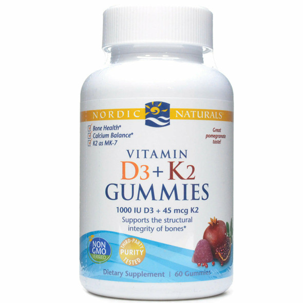 Vitamin D3 + K2 60 Gummies By Nordic Naturals Vitamin D3 + K2 60 Gummies By Nordic Naturals