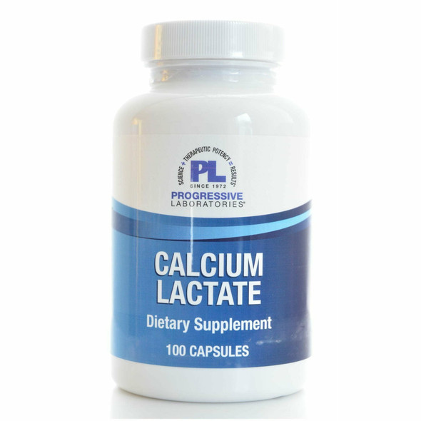 Calcium Lactate 115 mg 100 caps by Progressive Labs