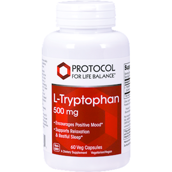 L-Tryptophan 500 mg 120 vcaps by Protocol For Life Balance