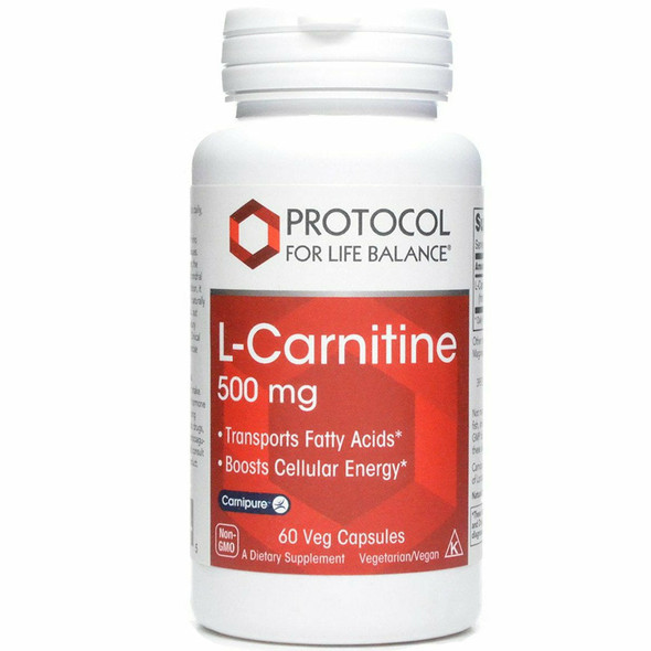 L-Carnitine 500 mg 60 caps by Protocol For Life Balance