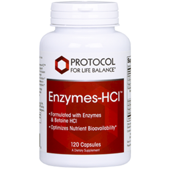 Enzymes-HCl 120 caps by Protocol For Life Balance