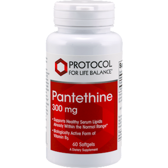 Pantethine 300 mg 60 gels by Protocol For Life Balance