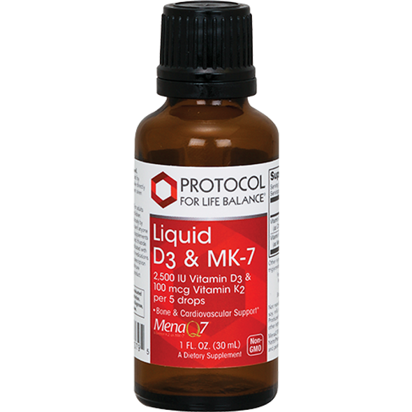 Liquid Vit D3 & MK-7 1 fl oz by Protocol For Life Balance