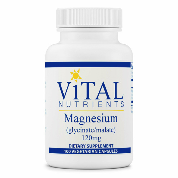 Magnesium Glycinate/Malate 120 mg 100 caps by Vital Nutrients