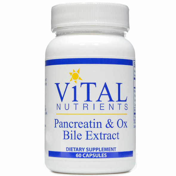 Pancreatin & Ox Bile Extract 60 vcaps by Vital Nutrients