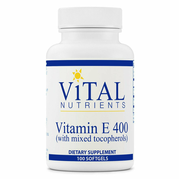 Vitamin E 400 IU (Mixed) 100 gels by Vital Nutrients