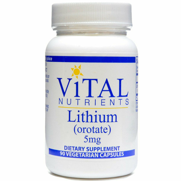 Lithium (orotate) 5 mg 90 caps by Vital Nutrients