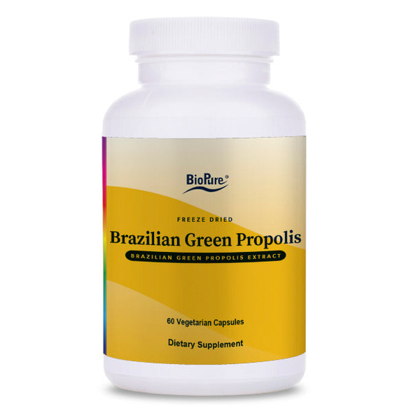 Brazilian Green Propolis - 60 Vegetarian Capsules By BioPure Brazilian Green Propolis - 60 Vegetarian Capsules By BioPure