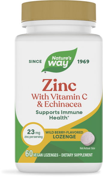 Zinc Lozenges - 60 lozenges / Wild Berry By Nature's Way