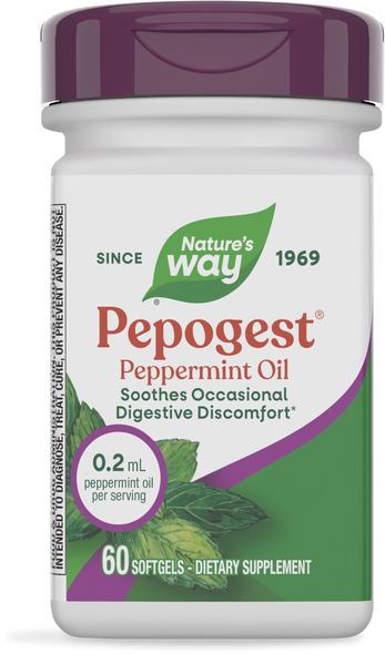 Pepogest (Peppermint Oil) - 60 softgels By Nature's Way