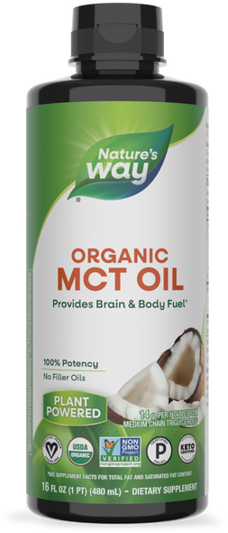 Organic MCT Oil - 16 fl oz (480 ml) By Nature's Way