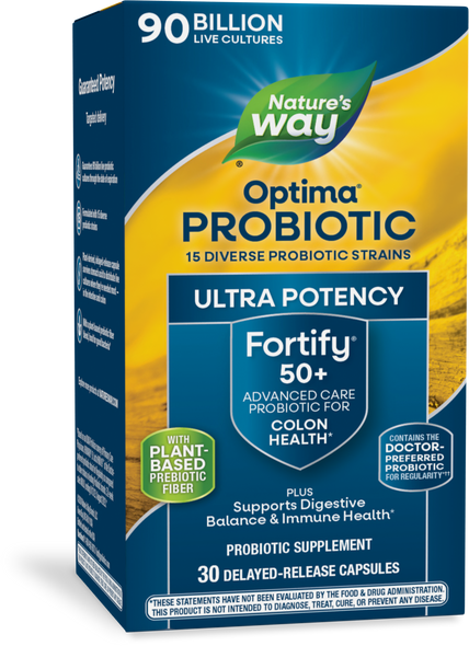 Fortify® Optima® Age 50+ Advanced Care 90 Billion Probiotic - 30 capsules By Nature's Way