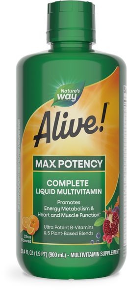 Alive!® Max Potency Complete Liquid Multivitamin - 30.4 fl oz (900 ml) / Citrus By Nature's Way