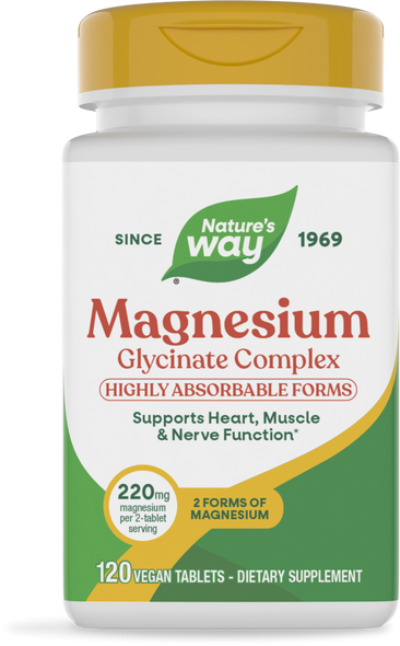 Magnesium Glycinate Complex - 120 tablets By Nature's Way