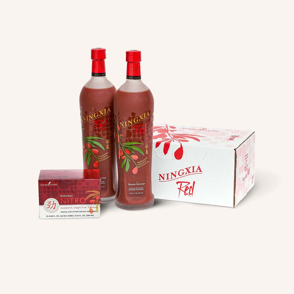 The Premium Starter Bundle with NingXia includes nutrient-rich, powerful products to help support overall health and wellness at a great value.
  Contents:

  NingXia Red® 2-pack  
  30 NingXia Red Singles  
  NingXia Nitro®