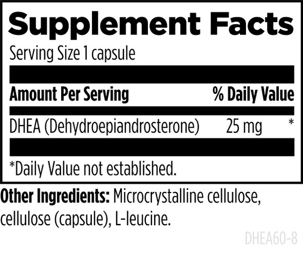DHEA 25 mg 60 capsules by Designs for Health