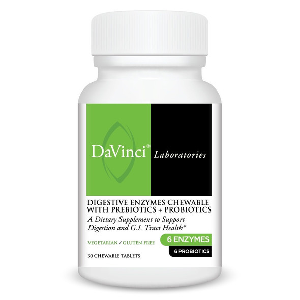 Digestive Enzymes Chewable with Prebiotics + Probiotics Orange Flavor (30)