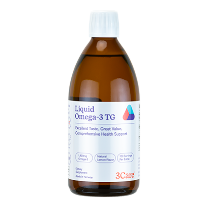3 Care Liquid Omega-3 TG Fish Oil by NutriDyn 500 ml (16.7 fl oz) 100 servings