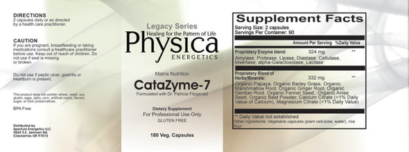 Catazyme-7 by Physica Energetics 180 caps