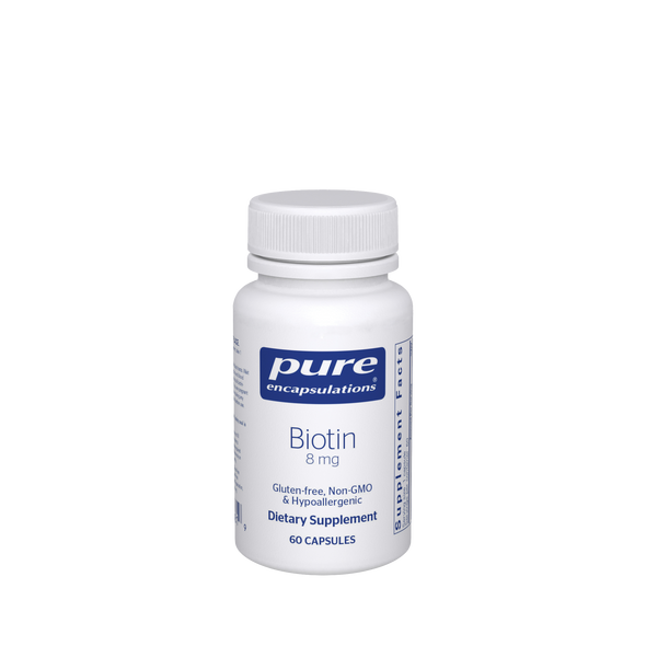 Biotin 8 mg 60 capsules by Pure Encapsulations