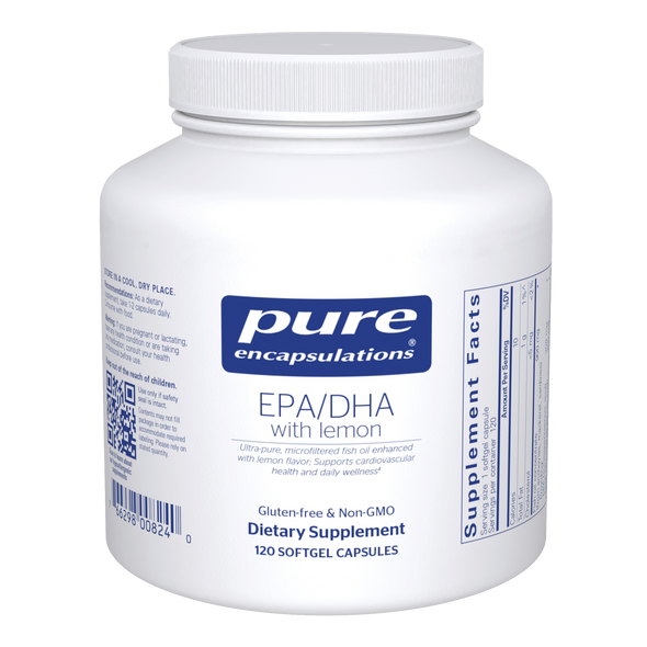 EPA/DHA with lemon 120 softgel capsules by Pure Encapsulations