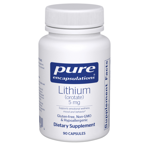 Lithium (orotate) 5 mg 90 capsules by Pure Encapsulations