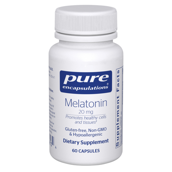 Melatonin 20 mg 60 capsules by Pure Encapsulations
