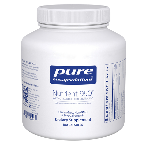 Nutrient 950® without Copper, Iron & Iodine 180 capsules by Pure Encapsulations
