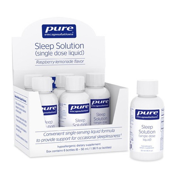 Sleep Solution by Pure Encapsulations (single dose liquid) 58 ml (1.96 fl oz) box of 6