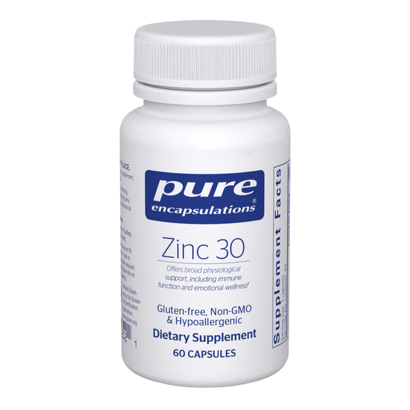 Zinc 30 - 60 capsules by Pure Encapsulations