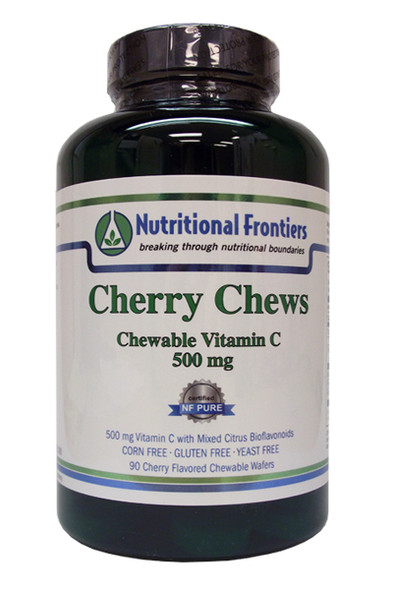 Great Tasting Cherry Flavored Chewable VITAMIN C for Kids and Adults

Cherry Chews contain Bioflavonoids, which increase the effectiveness of Vitamin C by 50%. Vitamin C supports the immune system function and collagen health. Vitamin C is a water-soluble antioxidant that neutralizes free radicals to prevent damage. It supports collagen production to benefit skin, teeth and bone health.*

Cherry Chews is an excellent solution for Kids and Adults that have trouble swallowing tablets.

NO ARTICIAL FLAVORINGS, NO ASPARTAME