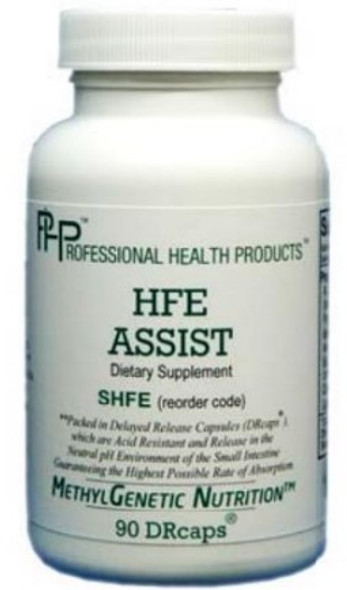 HFE Assist has ingredients to slow the absorption of Iron, and then supports the proper use of iron, so it is not oxidized, or feed to viruses, bacteria, and fungus. 
It combines well with GSH Assist, Pro NADH and Pro SOD/Catalase and CBS/BHMT Assist, if there are variants such as BHMT-08 or CBS 699& that may increase cysteine.